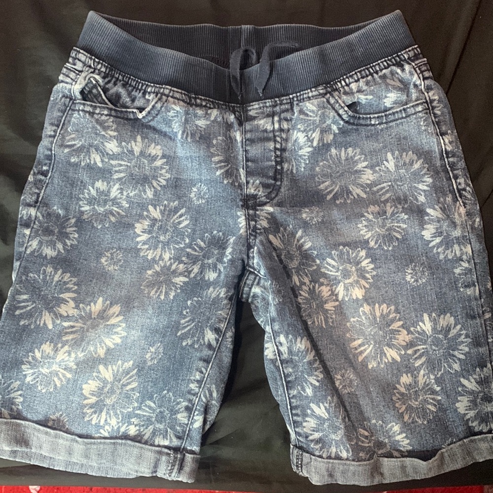Blue Jean Floral Shorts